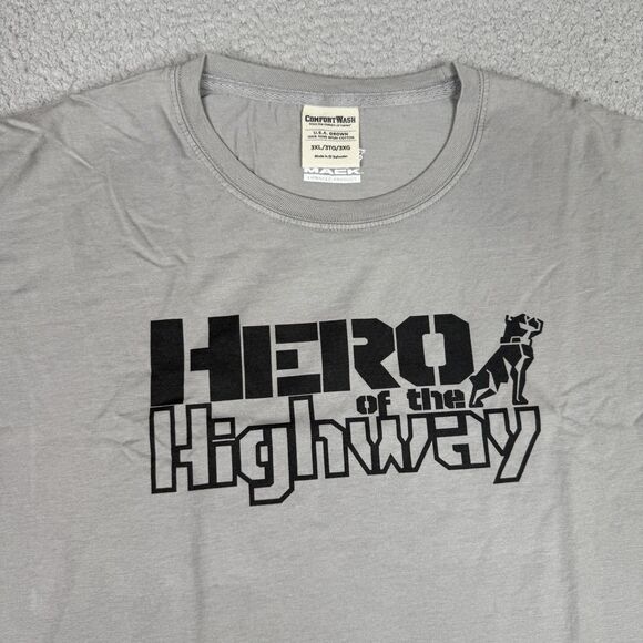 Mack Trucks Shirt Mens 3XL Gray Hero Of The Highway Bulldog Tee Ring Spun NWT - Picture 1 of 11